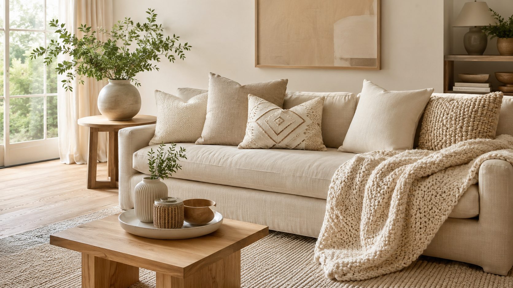 A fully styled living room